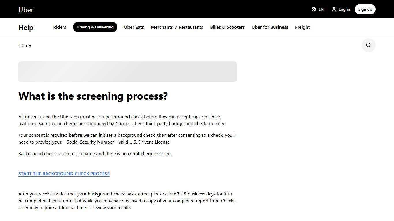 What is the screening process? Driving & Delivering Uber Help