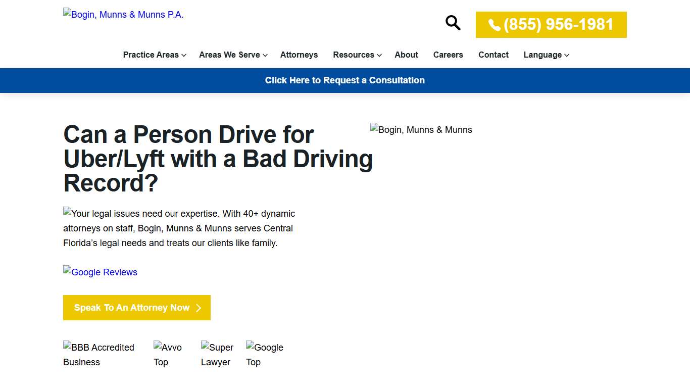 Can a Person Drive for Uber/Lyft with a Bad Driving Record? Bogin, Munns & Munns P.A.